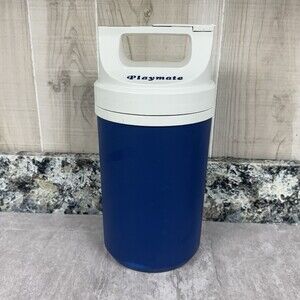 Vtg Igloo 1989 Playmate Water  Beverage Navy Blue White 1/2 Gallon